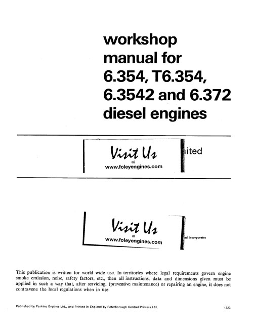 Perkins 4 cylinder diesel manuals